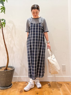 「骨格ナチュラル」｜すぎやまめぐみさん（レディース・163cm）の夏コーディネート