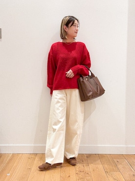 「URBAN RESEARCH（アーバンリサーチ）のアイテム（ニット/セーター）」を使った、すぎやまめぐみさん（レディース・163cm）の秋コーディネート