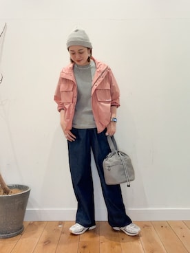 「Snow Peak（スノーピーク）のアイテム」を使った、すぎやまめぐみさん（レディース・163cm）の春コーディネート