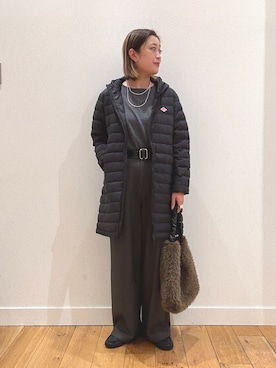 「アイテム（ベルト）」を使った、すぎやまめぐみさん（レディース・163cm）の秋コーディネート