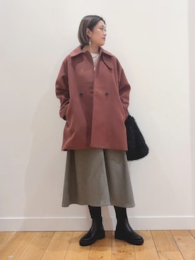 「URBAN RESEARCH DOORS WOMENS」｜「アイテム（ブーツ）」を使った、すぎやまめぐみさん（レディース・163cm）の冬コーディネート