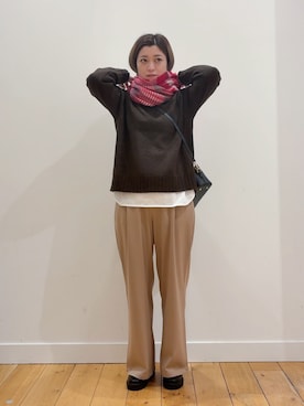 「URBAN RESEARCH DOORS WOMENS」｜「アイテム（ブーツ）」を使った、すぎやまめぐみさん（レディース・163cm）の冬コーディネート
