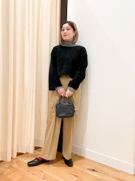 「URBAN RESEARCH DOORS（アーバンリサーチドアーズ）のスクエアトゥリボンミュール（サンダル）」を使った、すぎやまめぐみさん（レディース・163cm）の秋コーディネート