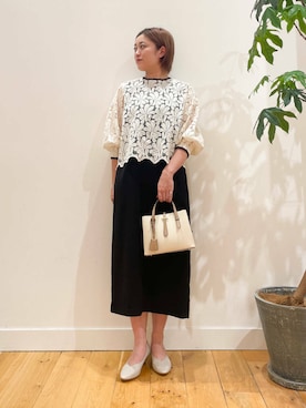 「アイテム（セットアップ）」を使った、すぎやまめぐみさん（レディース・163cm）の秋コーディネート