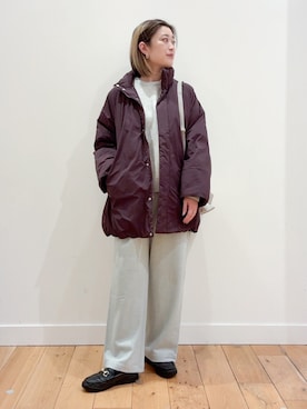 「アイテム（ブルゾン）」を使った、すぎやまめぐみさん（レディース・163cm）の秋コーディネート