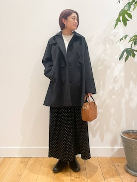 「doors」｜「アイテム（ピーコート）」を使った、すぎやまめぐみさん（レディース・163cm）の秋コーディネート