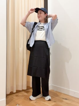 「URBAN RESEARCH DOORS（アーバンリサーチドアーズ）の『一部WEB限定カラー』FORK&SPOON　フロッキーロゴショートスリーブTシャツ（Tシャツ/カットソー、その他）」を使った、すぎやまめぐみさん（レディース・163cm）の春コーディネート