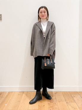 「アイテム（その他アウター、その他）」を使った、すぎやまめぐみさん（レディース・163cm）の秋コーディネート