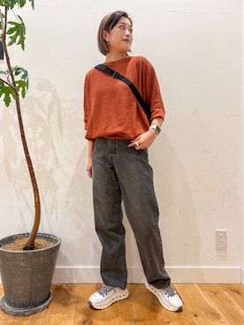 「骨格ナチュラル」｜すぎやまめぐみさん（レディース・163cm）の夏コーディネート