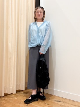 「EKAL（エカル）のアイテム」を使った、すぎやまめぐみさん（レディース・163cm）の夏コーディネート