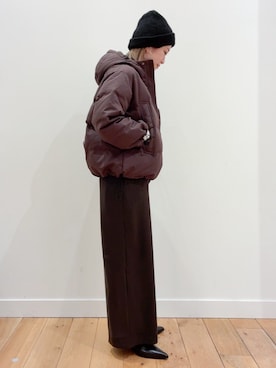 「アイテム（サロペット/オーバーオール）」を使った、すぎやまめぐみさん（レディース・163cm）の秋コーディネート