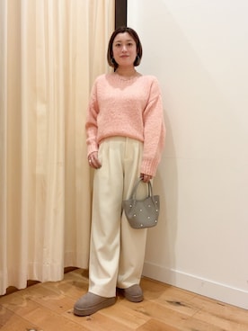 「URBAN RESEARCH DOORS WOMENS」｜「アイテム（ブーツ）」を使った、すぎやまめぐみさん（レディース・163cm）の冬コーディネート