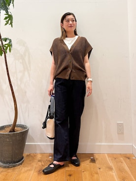 「骨格ナチュラル」｜すぎやまめぐみさん（レディース・163cm）の夏コーディネート