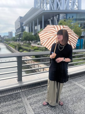 「アイテム（シューズ）」を使った、すぎやまめぐみさん（レディース・163cm）の夏コーディネート