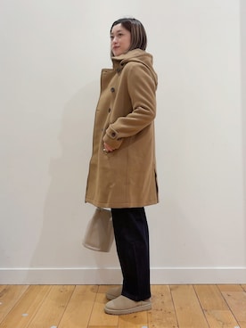 「アイテム（テーラードジャケット、イエロー系）」を使った、すぎやまめぐみさん（レディース・163cm）の冬コーディネート