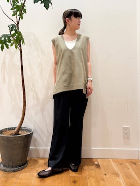 「FORK&SPOON」｜「アイテム（バレエシューズ）」を使った、すぎやまめぐみさん（レディース・163cm）の夏コーディネート