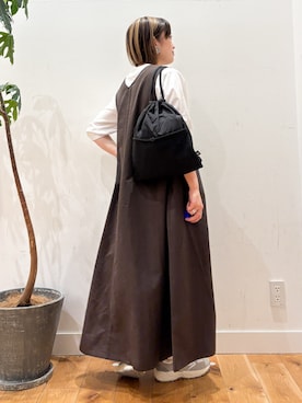 「アイテム（バックパック/リュック）」を使った、すぎやまめぐみさん（レディース・163cm）の夏コーディネート