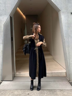 「NANO universe（ナノユニバース）のアイテム（ブーツ）」を使った、ruiruirui1230さん（レディース・158cm）の秋コーディネート