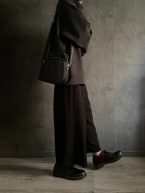 minsobi ミンソビ　スウェットサルエルパンツ　ブラック minsobi（ミンソビ）の「スウェットサルエルパンツ（スウェット