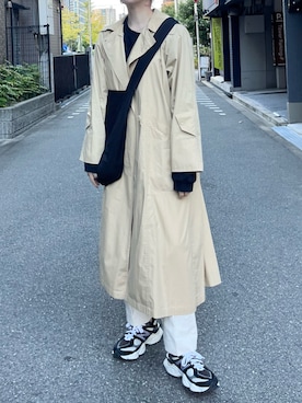 「TODAYFUL（トゥデイフル）のアイテム（トレンチコート）」を使った、miiyk301さん（レディース・166cm）の秋コーディネート