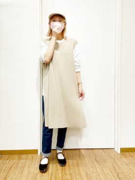 「CURRENT（カレント）のアイテム（パンツ）」を使った、mii♡さん（レディース・160cm）の秋コーディネート