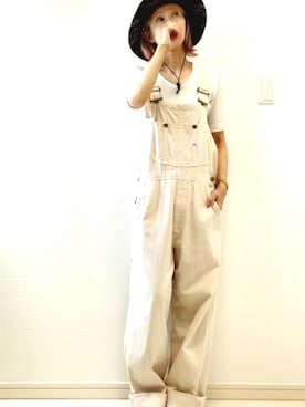 「Tシャツ/カットソー」｜「アイテム（その他）」を使った、mii♡さん（レディース・160cm）の夏コーディネート
