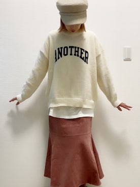 「ikka（イッカ）のアイテム（キャスケット）」を使った、mii♡さん（レディース・160cm）の秋コーディネート