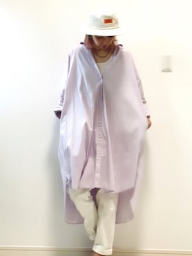 「CURRENT（カレント）のアイテム（パンツ）」を使った、mii♡さん（レディース・160cm）の夏コーディネート