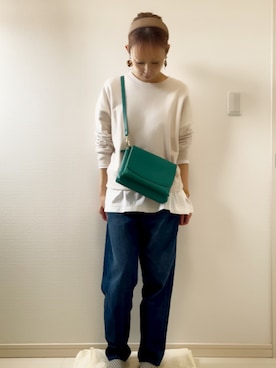 「CURRENT（カレント）のアイテム（パンツ）」を使った、mii♡さん（レディース・160cm）の秋コーディネート