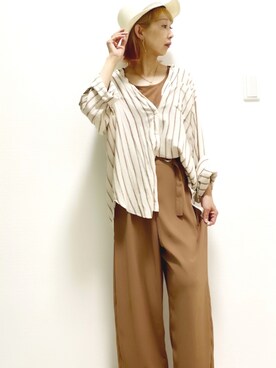 「IKKA LOUNGE（イッカラウンジ）のアイテム」を使った、mii♡さん（レディース・160cm）の夏コーディネート