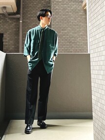 LAD MUSICIAN 21SS ポリエステルトロピカルスリムフレア LAD MUSICIAN 21SS ポリエステルトロピカルスリムフレア