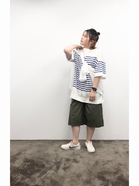 「adidas（アディダス）のアイテム（アナログ腕時計）」を使った、さとちゃんさん（レディース・156cm）の夏コーディネート
