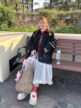 「Kappa（カッパ）のアイテム」を使った、まぐ🐥さん（レディース・156cm）の春コーディネート