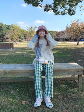 「emi+（エミプラス）のアイテム（パンツ）」を使った、まぐ🐥さん（レディース・156cm）の秋コーディネート