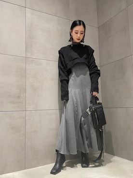 UN3D.(アンスリード)の「TULLE NECK CUT OP(ワンピース/ドレス UN3D.(アンスリード)の「TULLE NECK CUT OP(ワンピース/ドレス