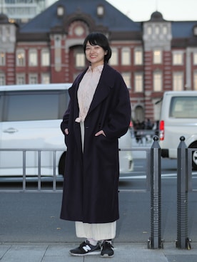 ZARAのステンカラーコートを使ったレディース人気ファッション