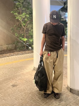「アイテム（バックパック/リュック）」を使った、conbukunさん（メンズ・173cm）の秋コーディネート