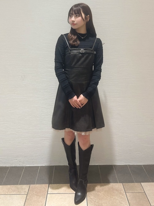 ヘムチュールベルトキャミワンピース dazzlin ワンピース ヘムチュールベルトキャミワンピース