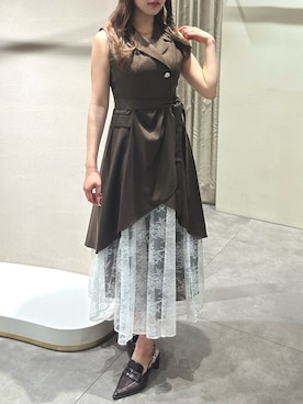 「dazzlin（ダズリン）のアイテム（ワンピース/ドレス）」を使った、aikoさん（骨格ストレート・レディース・158cm）の夏コーディネート