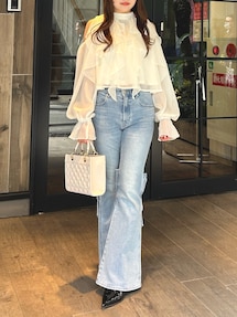 dazzlin オープンショルダーバルーントップス ピンク 新品 dazzlin（ダズリン） ブラウス シャツ オープンショルダーバルーン