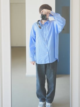「comoliデニムパンツ」｜nakazi0707さん（メンズ・173cm）の夏コーディネート