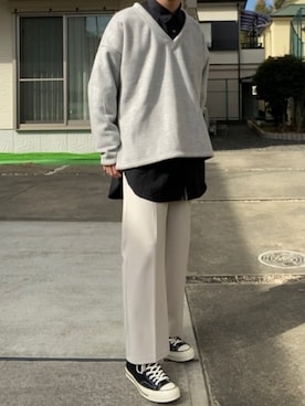 「ct70」｜「アイテム（スウェット）」を使った、ミノさん（メンズ・173cm）の春コーディネート