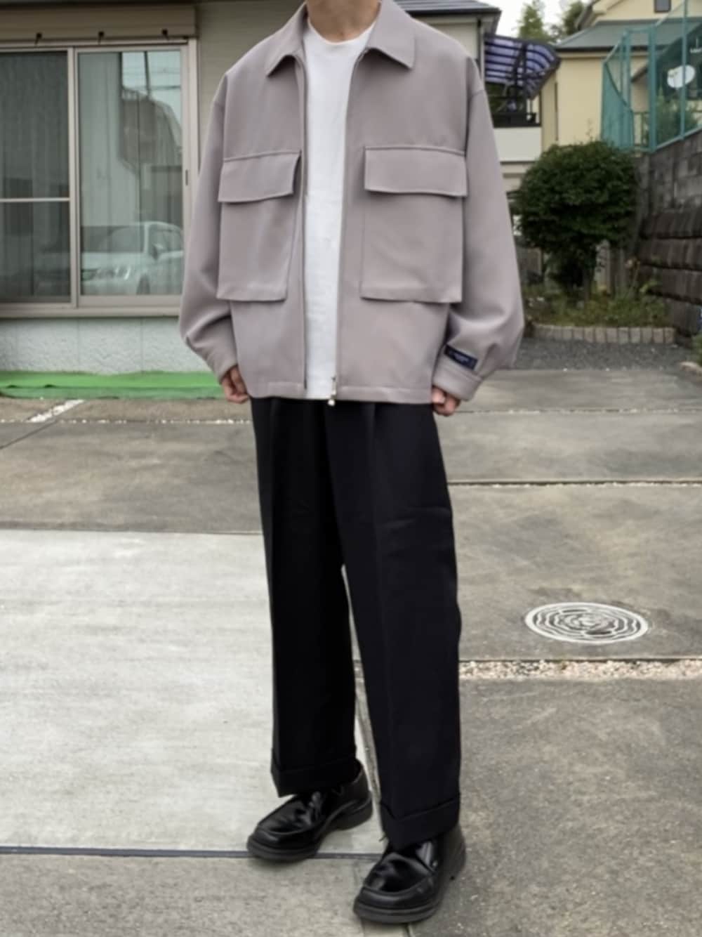 MAISON SPECIAL セットアップ　ベージュ　ウール セール】《UNISEX》Slub Yarn Mixed Bias Mesh Prime-Over Crew