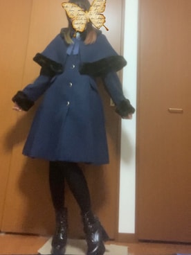「ケープコート」｜「アイテム（その他アウター）」を使った、Rさん（レディース・158cm）の秋コーディネート