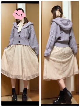 「へザー」｜「アイテム（ローファー）」を使った、Rさん（レディース・158cm）の冬コーディネート