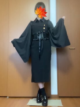 トップスを使った「着物袖」のレディース人気ファッション 