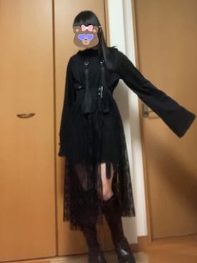 「全身黒」｜Rさん（レディース・158cm）の春コーディネート