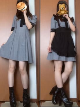 「EATME」｜「アイテム（ワンピース/ドレス）」を使った、Rさん（レディース・158cm）の秋コーディネート
