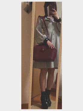 「EATME」｜「アイテム（ブーティ）」を使った、Rさん（レディース・158cm）の秋コーディネート