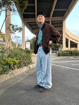 「Wrangler」｜「アイテム（ブルゾン）」を使った、みゃーたさん（メンズ・182cm）の春コーディネート